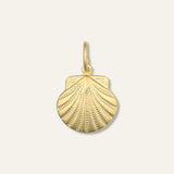 Gold Scallop Shell Charm