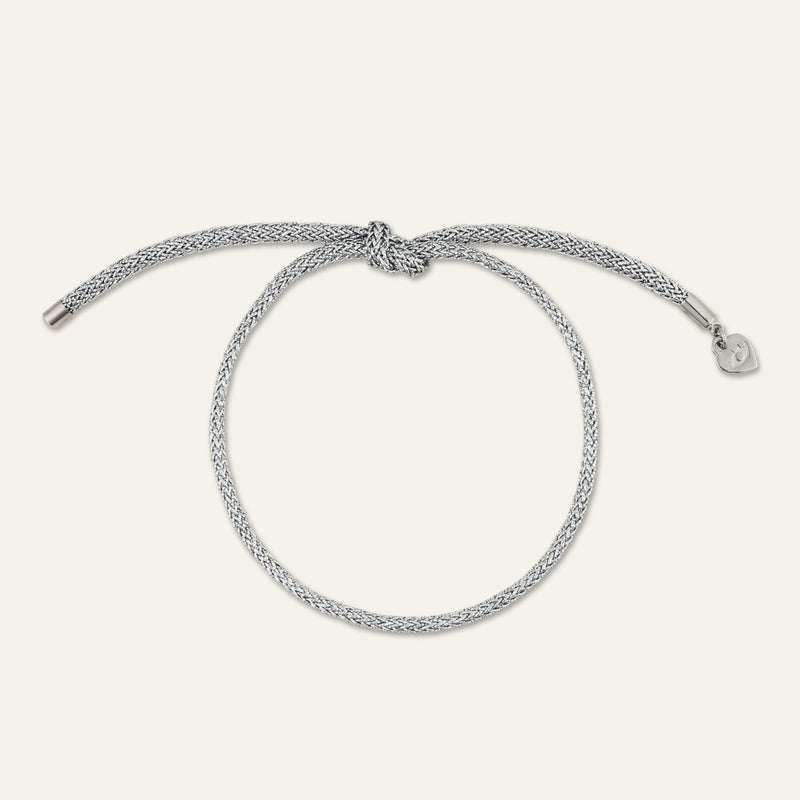 Silver Lurex Bracelet Cord