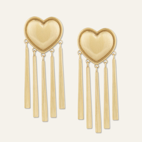 Brushed Party Harty Earrings