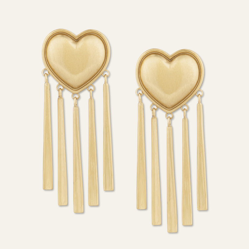 Brushed Party Harty Earrings