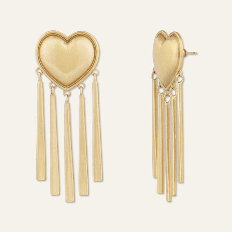 Brushed Party Harty Earrings