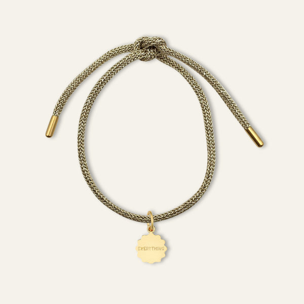 Gold Lurex Bracelet with Everything Charm