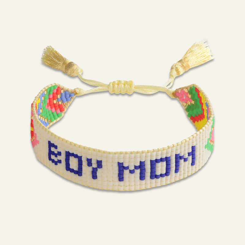 BOY MOM Beaded Bracelet