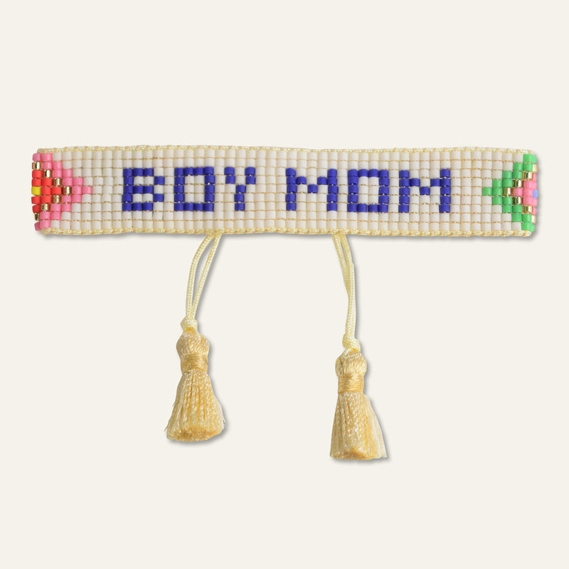 BOY MOM Beaded Bracelet
