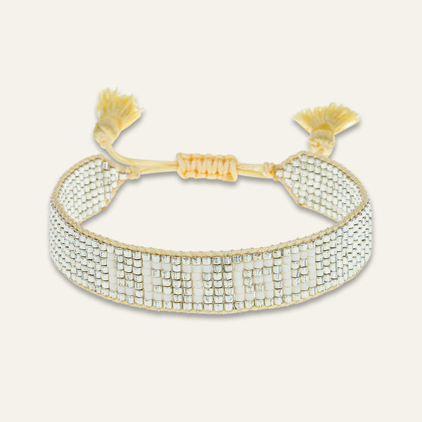 Metallic Let Go Beaded Bracelet