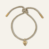Gold Lurex Bracelet with Mini Heart