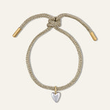 Gold Lurex Bracelet with Mini Heart