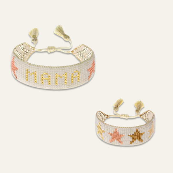Mini & Me: MAMA and Kids Star Beaded Bracelet Set