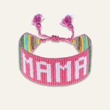 Pink MAMA Beaded Bracelet