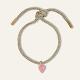 Gold Lurex Bracelet with Mini Heart