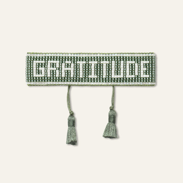 Gratitude Sage Beaded Bracelet