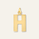 Flat Letter H Charm