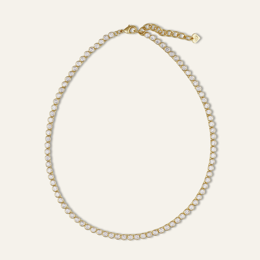 Bezel Tennis Necklace 24Q4NKTNEX01501MX0539