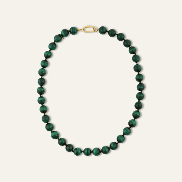 Malachite Knotted Gemstone Necklace