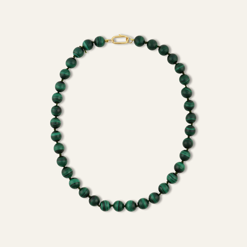Malachite Knotted Gemstone Necklace
