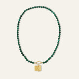 Malachite Knotted Gemstone Strand