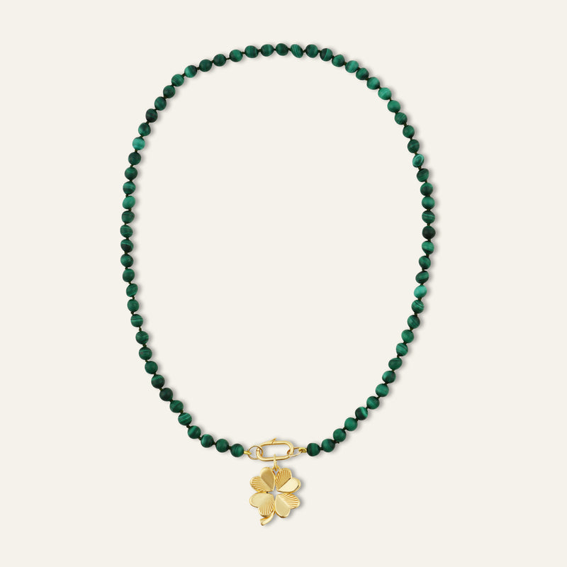 Malachite Knotted Gemstone Strand