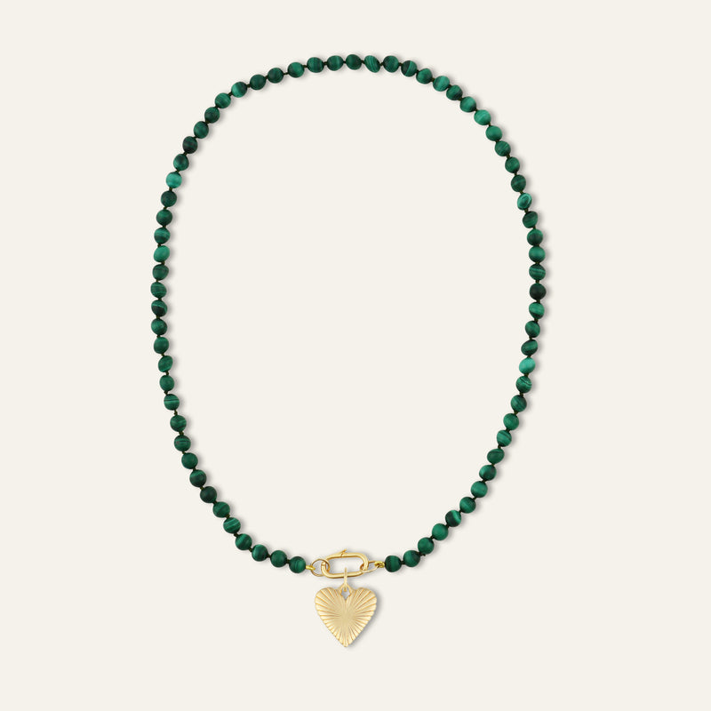 Malachite Knotted Gemstone Strand