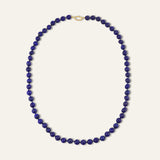 Long Lapis Lazuli Knotted Gemstone Necklace