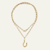 Fortuna Horseshoe Charm Double Wrap