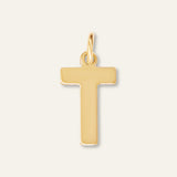Flat Letter T Charm