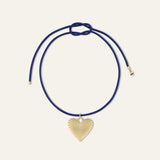 Exclusive GAP Denim Ribbed Heart of Gold Necklace