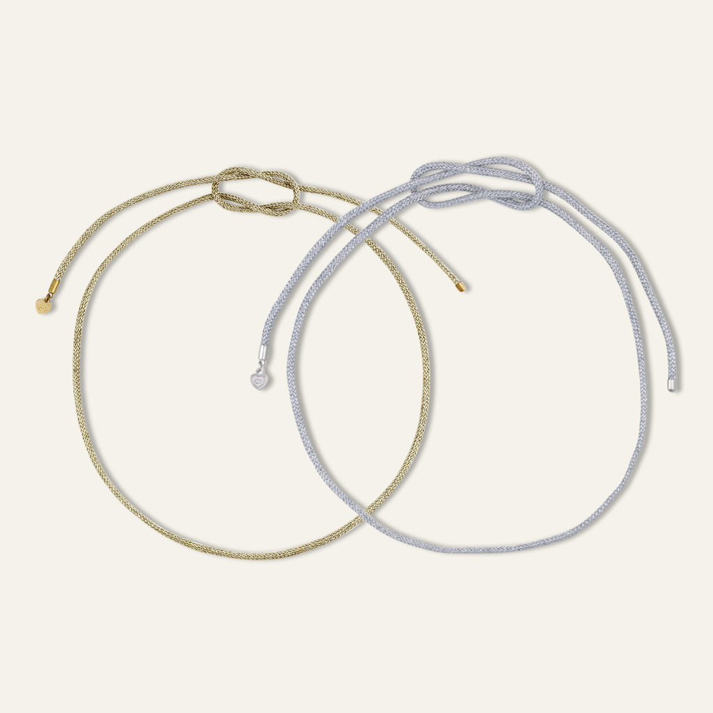 & Silver Lurex Necklace Cord Bundle