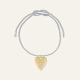Halley's Heart Charm with Silver Lurex Cord