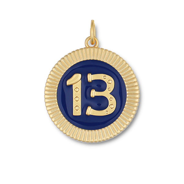 lucky 13 navy poker chip