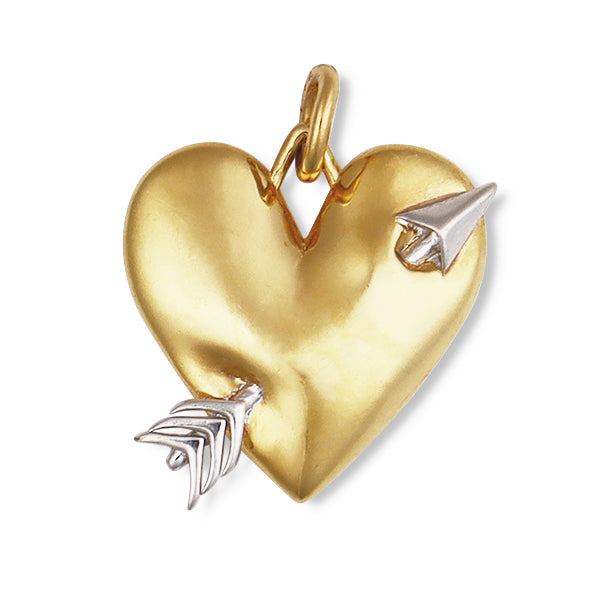 Puffy Heart with Arrow Charm