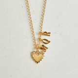 Personalized Small Heart of Gold Necklace