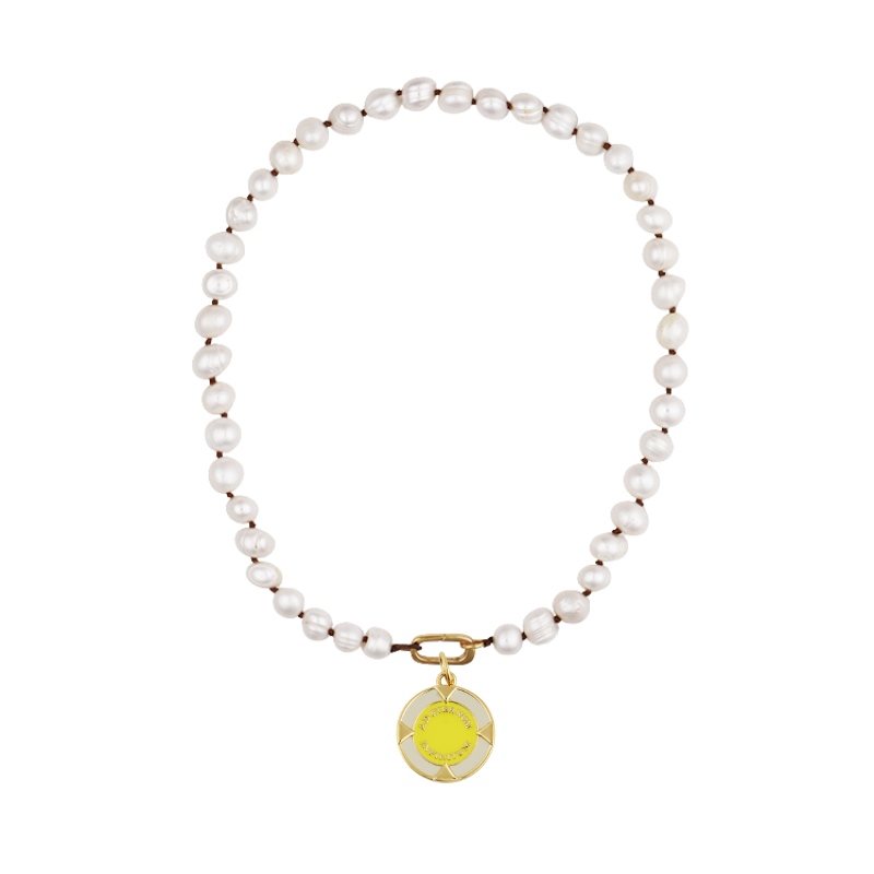 【VINTAGE HOLLYWOOD】Bumpy Heart Half Pearl Necklace Pearl Necklace | HART Jewelry