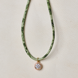 HART x Hill House Meadowbrook Floral Necklace Cord with Pink Bezel Charm