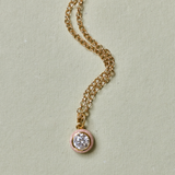 HART x Hill House Shimmer Pink Enamel Bezel Necklace