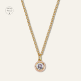 Pre-Order | HART x Hill House Shimmer Pink Enamel Bezel Necklace