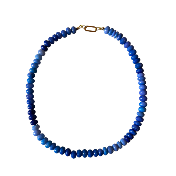 Shaded Indigo Blue Opal Gemstone Necklace
