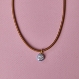 Bezel Clasp Cord Necklace