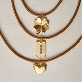 Copper Clasp Cord Necklace with charm options