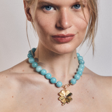 Jumbo Amazonite Knotted Gemstone Necklace