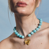 Jumbo Amazonite Knotted Gemstone Necklace