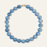 Jumbo Blue Opal Knotted Gemstone Necklace