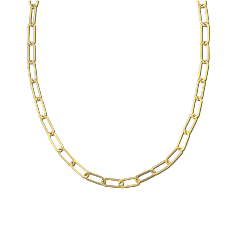 Gold filled chain link necklace deals