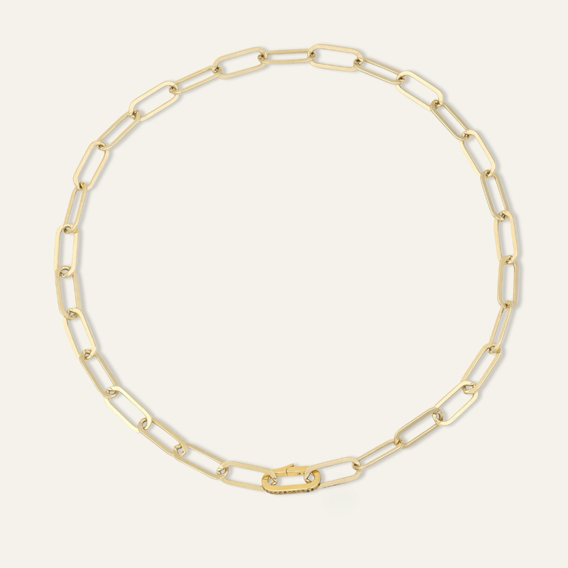 Jumbo Link Collar Necklace with Clip