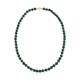 Jumbo Long Malachite Knotted Gemstone Necklace
