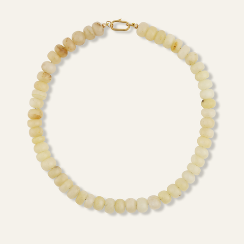 Jumbo Yellow Jade Gemstone Necklace