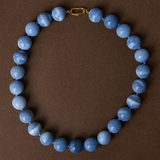 Jumbo Blue Opal Knotted Gemstone Necklace