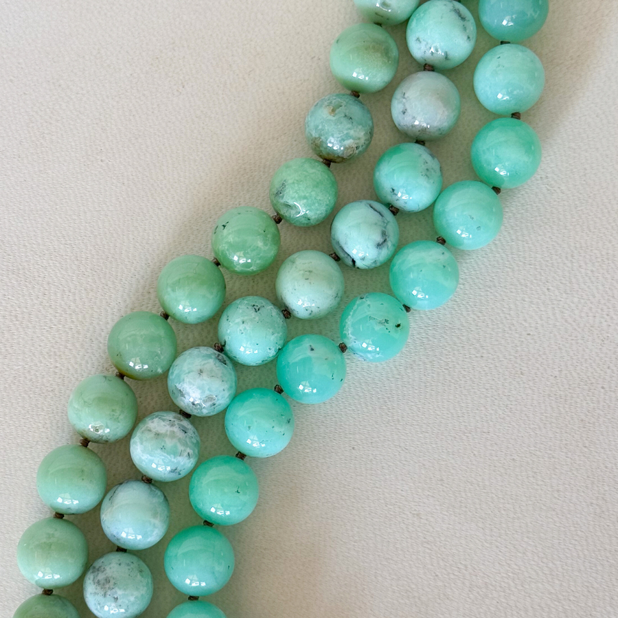 Jumbo Chrysoprase Knotted Gemstone Necklace – HART