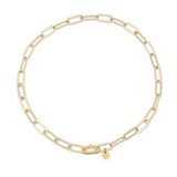 Jumbo link collar with pave clip