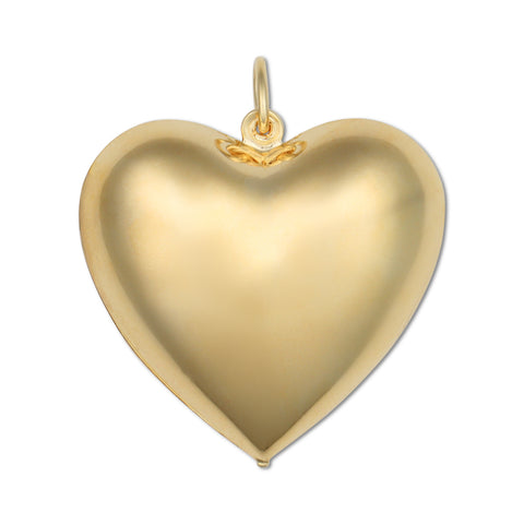 Large Puffy Heart Charm