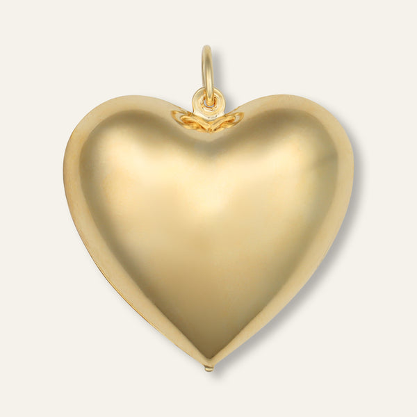Large Puffy Heart Charm
